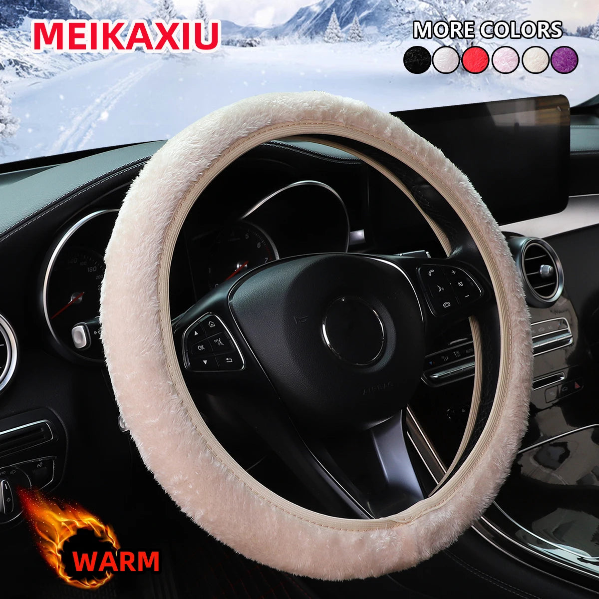 Warm Plush Steering Wheel Cover