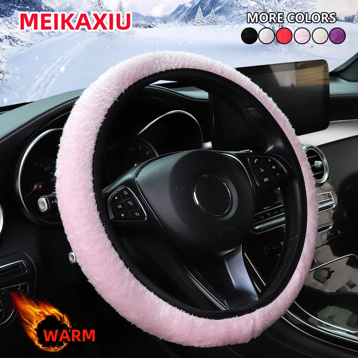 Warm Plush Steering Wheel Cover