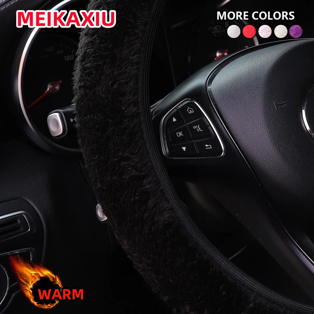 Warm Plush Steering Wheel Cover