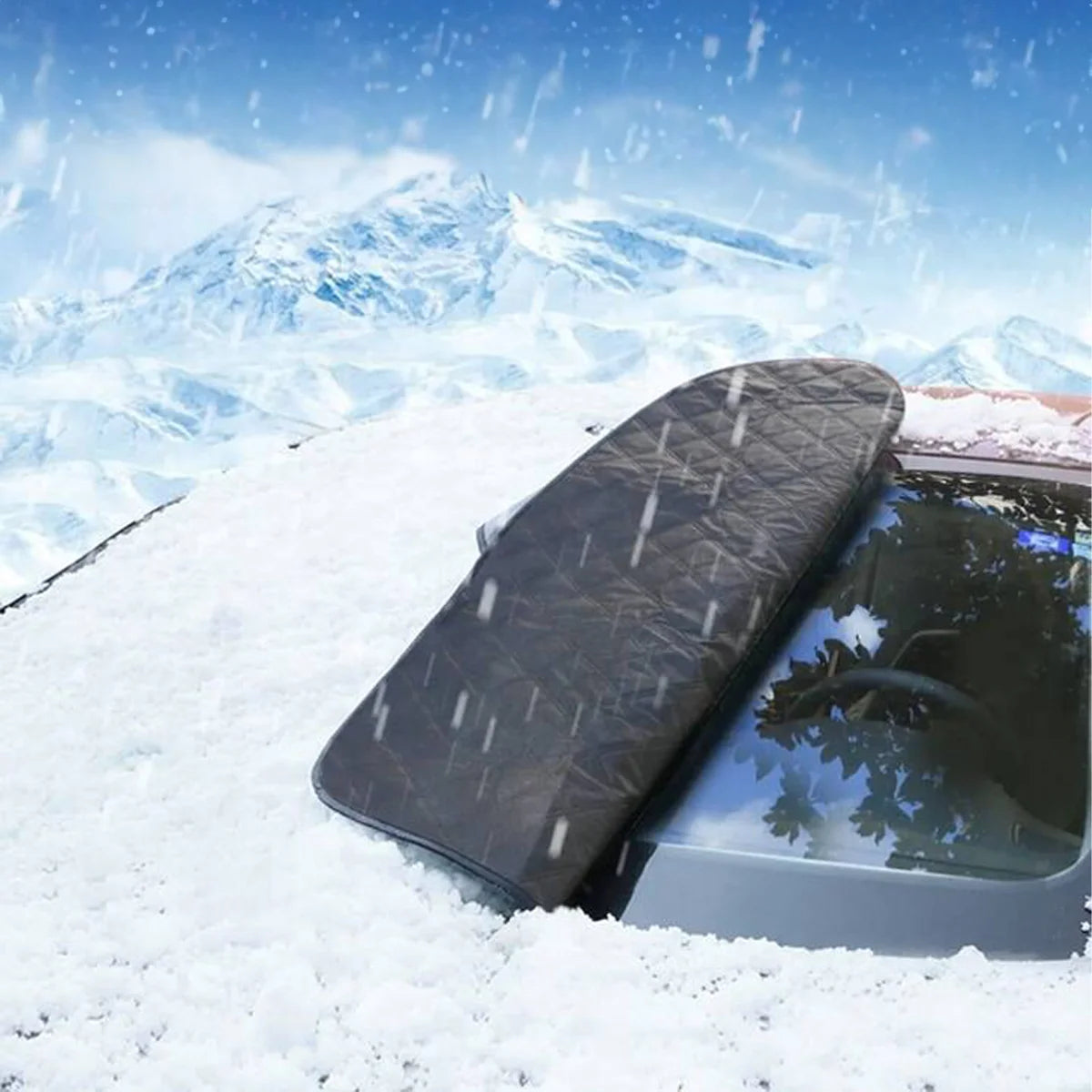 Magnetic Windshield Frost Cover with Mirror Covers