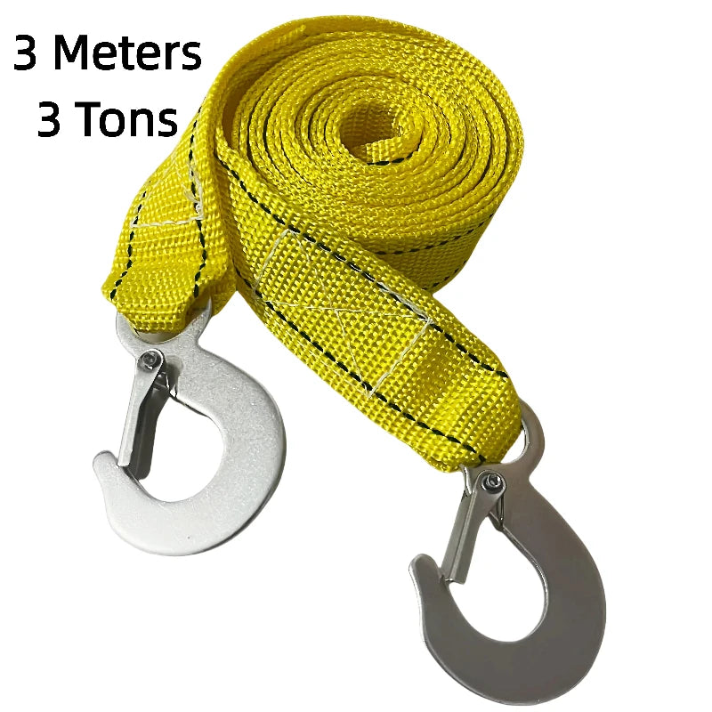 Car Tow Strap with Safety Hooks – 3 or 5 Tonnes