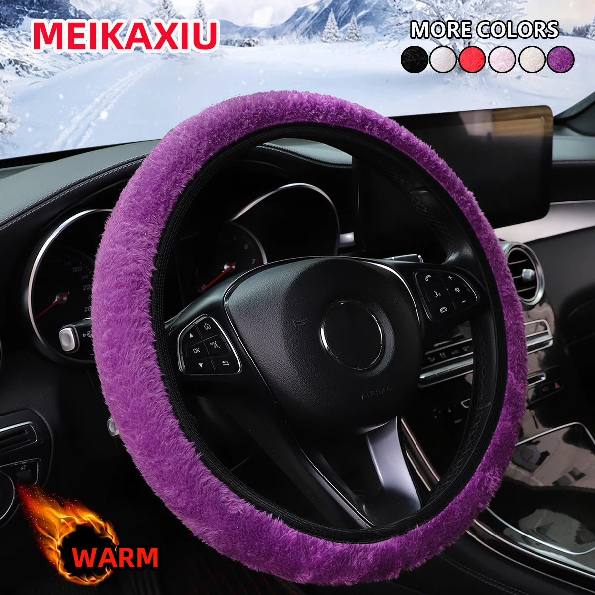 Warm Plush Steering Wheel Cover
