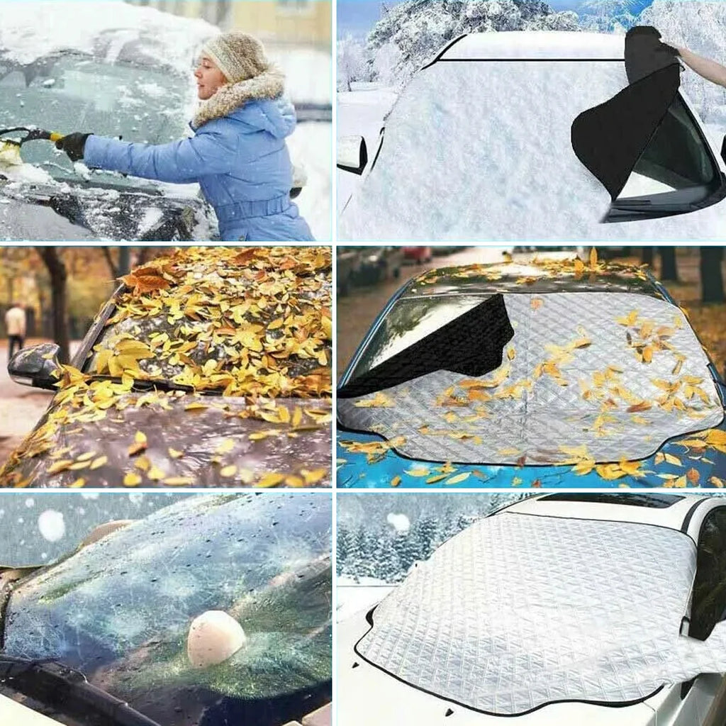 Magnetic Windshield Frost Cover with Mirror Covers
